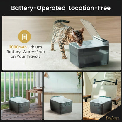 Stainless Steel Cat Water Fountain – 3L Silent Pump