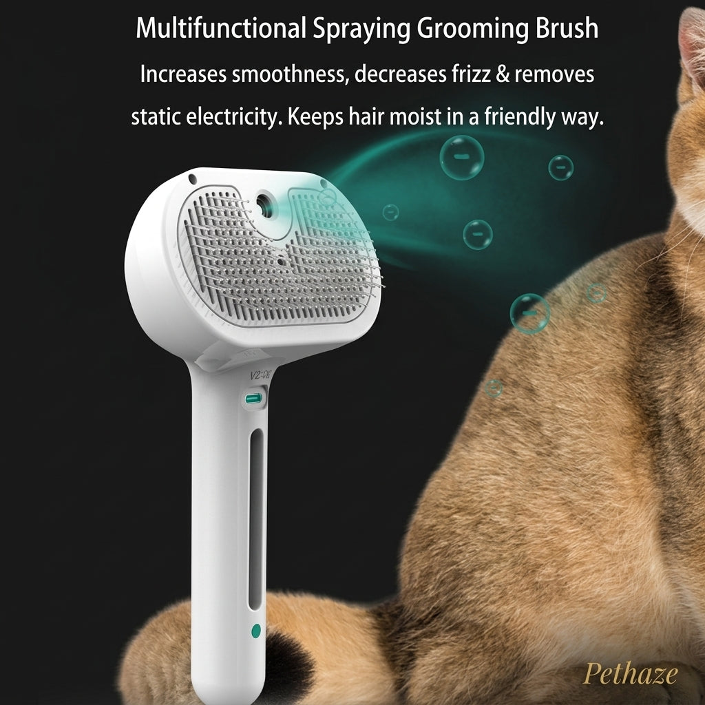 Self-Cleaning Pet Grooming Brush – Removes Loose Fur
