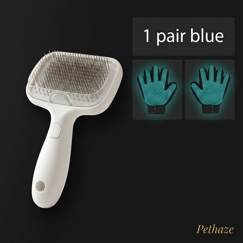 Self-Cleaning Pet Grooming Brush – Removes Loose Fur