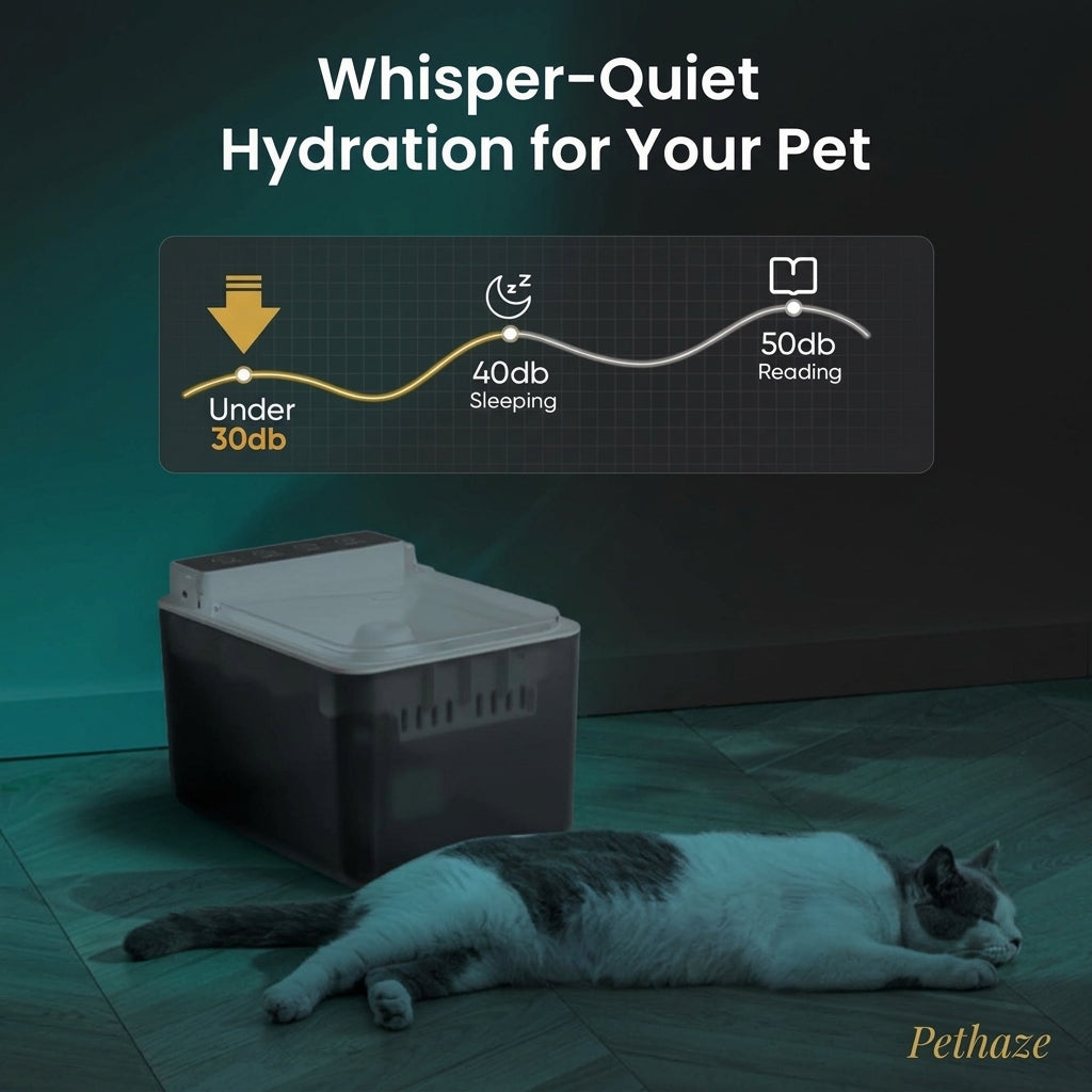 Stainless Steel Cat Water Fountain – 3L Silent Pump