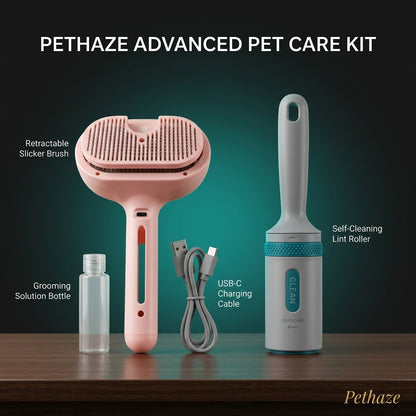 Self-Cleaning Pet Grooming Brush – Removes Loose Fur