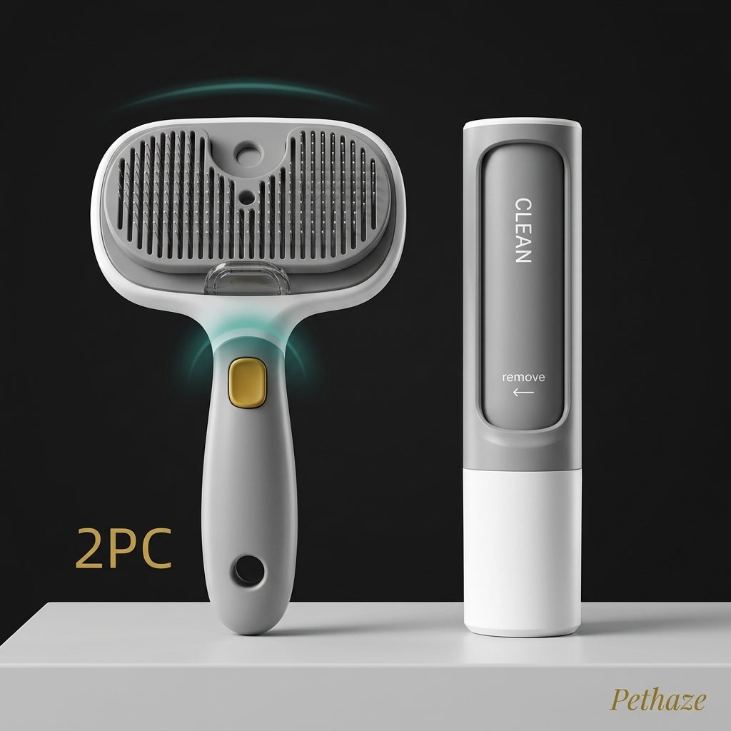 Self-Cleaning Pet Grooming Brush – Removes Loose Fur