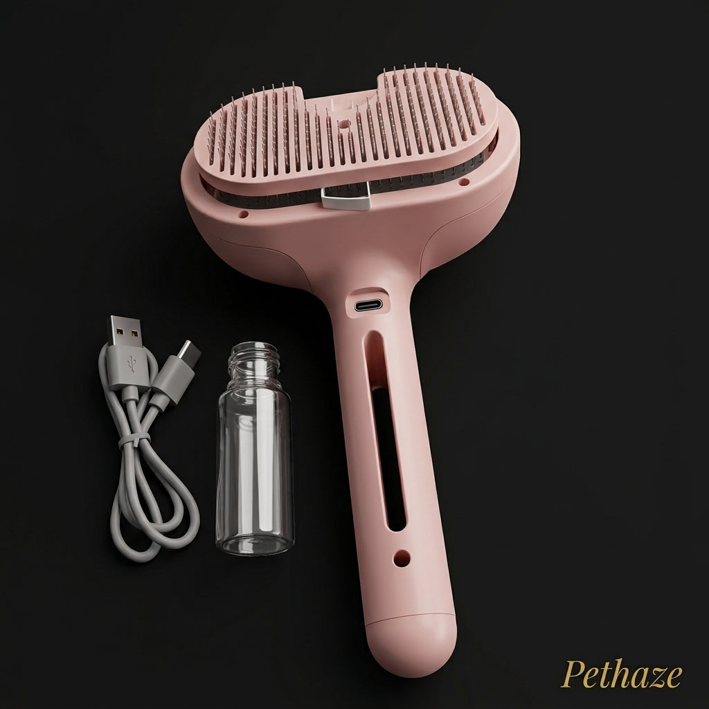 Self-Cleaning Pet Grooming Brush – Removes Loose Fur