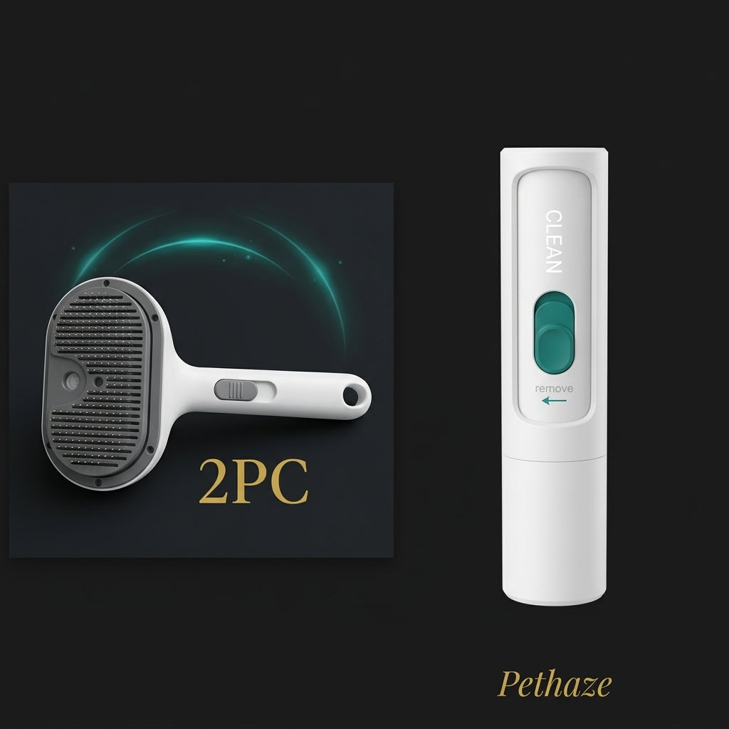 Self-Cleaning Pet Grooming Brush – Removes Loose Fur