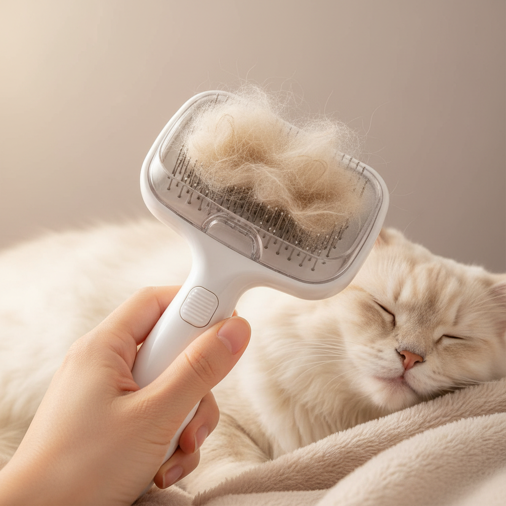 Self-Cleaning Grooming Brush Hero